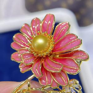 Broche Floral de Alta Gama para Mujer, Estilo Coreano, Exquisito, Dulce, Versátil, con Efecto de Goteo de Aceite, Elegante y Moderno - Product Image 2