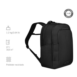 Mochila Delgada para Portátil de Negocios, Compatible con Portátiles de 15.6 Pulgadas, Mochila de Viaje y Trabajo con Triple Compartimento y Funda Desmontable para Portátil - Product Image 3