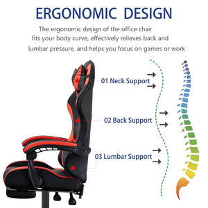 Échantillon gratuit chaises d'ordinateur de course de bureau et jeux inclinables en cuir <span class=keywords><strong>Autofull</strong></span> Gamer livraison directe <span class=keywords><strong>chaise</strong></span> de jeu LED avec repose-pieds - Product Image 4