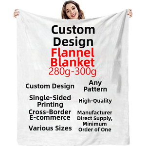 Mantas de Sofá de Franela de Poliéster Sublimadas Personalizadas con Impresión Personalizada al por Mayor para Decoración del Hogar con Logotipo - Product Image 1