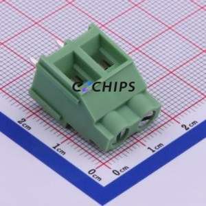 XY636-7.62-2P Screw Terminal Block Through hole Component (THT),P=7.62mm Connector 1x2P 7.62mm Green Through Hole - Product Image 1