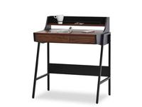 Bureau d'ordinateur moderne en bois convertible avec tiroirs, design de panneau pour le bureau à domicile et l'étude