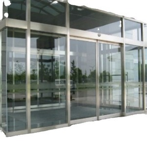 Porte en verre automatique à ouverture latérale électrique, design moderne pour immeuble de bureaux - Product Image 1