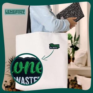Patch brodé « Money Well Wasted » de 3 pouces, thermocollant ou à coudre, pour chapeaux, vêtements, sacs à dos, jeans, DIY - Product Image 3