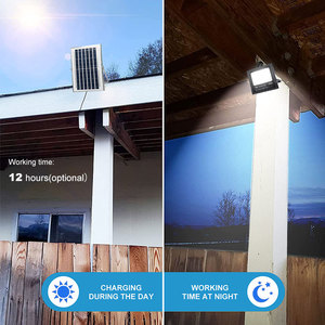 Đèn năng lượng mặt trời nhôm ngoài trời chống nước IP67 35 55 75 125 200 300 1000 Watt đèn pha <span class=keywords><strong>LED</strong></span> năng lượng mặt trời riêng biệt - Product Image 2