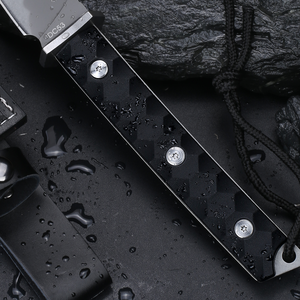 Cuchillo de Supervivencia Samurai Lord, Hoja de Acero Inoxidable Personalizable, Mango de Madera con Diseño de Dragón, para Caza, Uso Industrial, OEM Disponible - Product Image 3