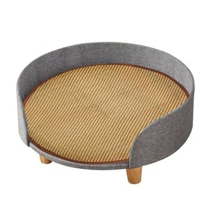 Houten Huisdierbank Groothandel Europa Design Indoor Kat En Hond Zacht Bed Kattenbakvulling Afneembaar Rond Kattenbed