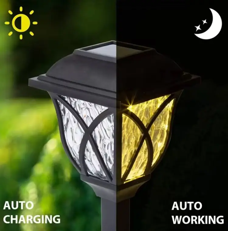 Lâmpada LED para jardim, lâmpada à prova d'água com energia solar, para pátio, quintal, gramado, paisagem, iluminação decorativa, caminho, quintal, jardim