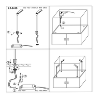 Promotion : Éclairage LED sur pied 3W 100-240Vac pour vitrine de bijoux et meubles 100-240VAC