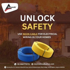 MEGACAB-Cable de casa flexible de 100Mtr, 10 Sqmm, tecnología FRLS, conductor de cobre puro, fácil de instalar, PVC para Seguridad Industrial contra incendios - Product Image 3