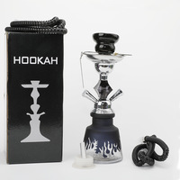 Nouveau Kit Bouteille de Chicha de Luxe en Argent à Double Tuyau avec Narguilé Arabe en Verre Dépoli, Simple ou Double Tuyau, dans sa Boîte