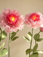 Lampe sur pied géante en forme de coquelicot lumineux avec lumière LED pour décor floral de mariage, scène, vitrine de centre commercial