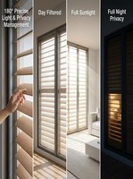 Volets intérieurs en bois massif de tilleul sur mesure JSL, à lamelles réglables, pour la décoration de la maison