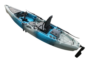 Canoë de kayak de pêche à siège unique de 11 pieds avec système d'entraînement à pédale d'aileron Bateau de tourisme en mer Kayak Sports nautiques LLDPE <span class=keywords><strong>Kano</strong></span> 3 ans VK - Product Image 5