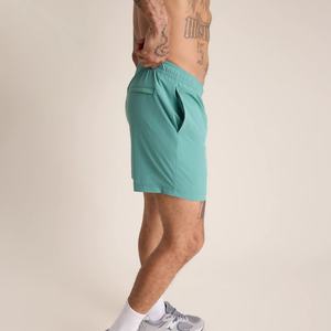 Pantalones Cortos de Running para Hombre 2 en 1 de Malla Negra con Forro de Fitness y Cintura Alta para Realce de Glúteos - Product Image 5