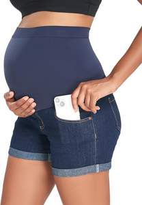 Shorts de maternité serrés d'été avec soutien abdominal pour femmes enceintes - Product Image 3