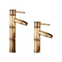 Robinet de salle de bain classique antique à montage sur plancher, monotrou, en laiton chromé, certifié CE, garantie 3 ans, avec valve en céramique pour lavabo simple