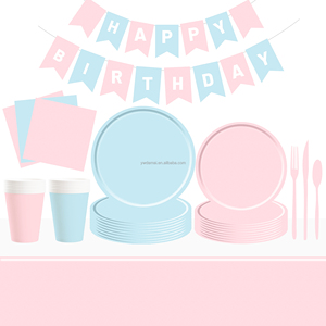 Vajilla Desechable de Papel para Fiestas de Cumpleaños, Colorida, en Forma Octogonal, de DAMAI - Product Image 3