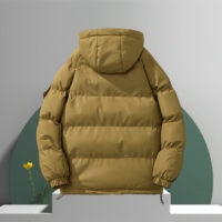 Veste d'hiver pour homme personnalisée, respirante, avec fermeture éclair, à capuche, coupe-vent et chaude, veste d'extérieur résistante au froid
