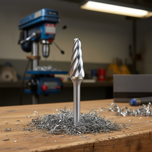 Fraise rotative conique à bout sphérique Ttake Ab8700, 9,6 mm, en carbure monobloc pour découpe et façonnage de précision - Product Image 3