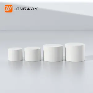 Empty Cosmetic Container Jar 50g Skin Care Cream Container PP Plastic Cosmetic Packaging Cosmetic Product White Round LONGWAY