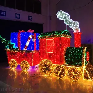 Outdoor Christmas LED Statue Decoration with Flashing Light Motifs Color Changing LEDs Supplied by Featured Supplier