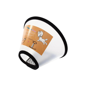 Transparante plastic Elizabeth-kraag voor honden, verstelbaar, kleine maat, anti-bijt/kras/lik, PU+plastic materiaal, met rivet - Product Image 4