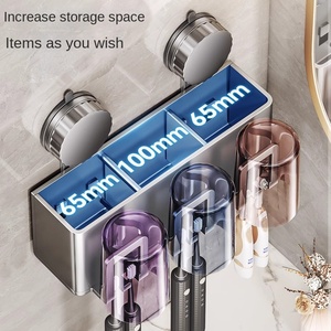 Kim loại hiện đại nhà vệ sinh Dao cạo tường treo ống bàn chải cup lưu trữ Giá Hút cup bàn chải đánh răng chủ Nước súc miệng cup kiểu dáng đẹp bảng Top - Product Image 3
