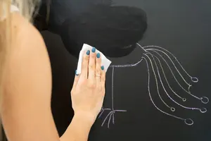 Calcomanía de pared magnética con forma de Casa de Arco de 80x100cm, superventas al por mayor, con tiza autoadhesiva para escribir - Product Image 5