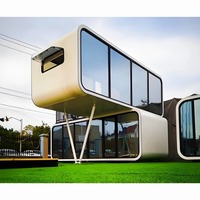 Maison modulaire portable de luxe Space apple House, maison-conteneur, hôtel-capsule mobile avec terrasse et salle de bain pour une utilisation en extérieur