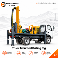 Plateforme de forage de puits d'eau montée sur camion avec moteur diesel HDT-400 pour les entrepreneurs en forage, 400 m
