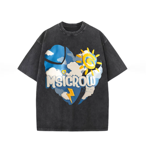 Camiseta Personalizada con Estampado 3D Puff, 100% Algodón, Camiseta <span class=keywords><strong>de</strong></span> Peso Pesado Unisex, Impresión Serigráfica con Logotipo - Product Image 1