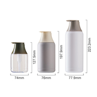 Bouteilles PET de 300, 500, 750 ml pour shampoing, savon pour le corps, lessive avec pompe à lotion plate, couleur personnalisée, emballage cosmétique pour soins personnels