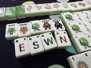 Original Design Green Peacock American <b>Mahjong</b> <b>Set</b> - Product Image 5