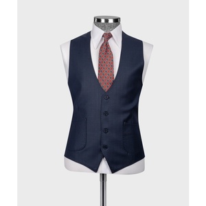 <span class=keywords><strong>Costume</strong></span> <span class=keywords><strong>homme</strong></span> <span class=keywords><strong>bleu</strong></span> <span class=keywords><strong>marine</strong></span> à revers cranté personnalisé, simple boutonnage, 3 pièces, blazer, gilet, <span class=keywords><strong>pantalon</strong></span>, <span class=keywords><strong>costume</strong></span> formel <span class=keywords><strong>homme</strong></span> de haute qualité - Product Image 4