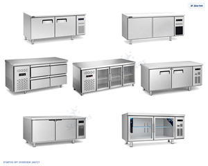 Refrigerador comercial de acero inoxidable con congelador bajo mostrador para <span class=keywords><strong>cocina</strong></span> profesional - Product Image 3