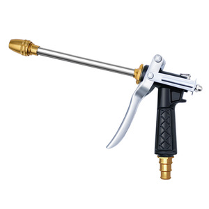 Pistolet à eau haute pression en acier inoxydable avec longue poignée et buse en laiton pour le lavage de voitures et l'utilisation en jardin - Product Image 2