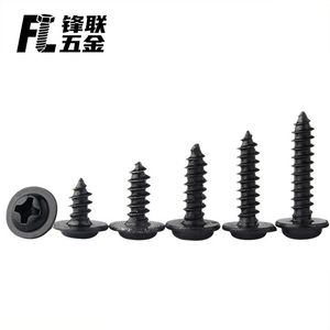 Tornillos autorroscantes de cabeza Phillips Fenglian con arandelas, de hierro ennegrecido, cabeza plana, cabeza cruzada, grado A, acero Q235, para uso industrial - Product Image 2