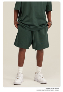 Summer 440G 100% Cotton Men's Boxer Shorts High Quality Oversize Streetwear Solid Jogger Unisex Shorts for Men High Quality - Product Image 6