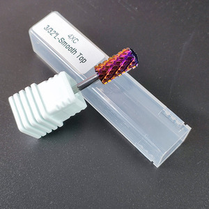Fraise à ongles en carbure de qualité supérieure, tête plate, tige 3/32, 4XC 3XC, forme baril large, outil de polissage et de meulage pour manucure et pédicure, vente en gros - Product Image 3