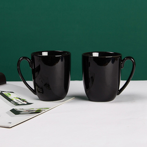 Tasses à café en porcelaine noire, tasses à boire, gravure Laser en céramique, eau/café/thé/bière - Product Image 4