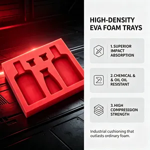 Inserto de Espuma EVA Roja/Negra de Alta Densidad, Embalaje Protector Acolchado para Uso Industrial - Product Image 5