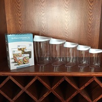 Boîte de stockage de céréales de différentes tailles, boîte de stockage de céréales de différentes tailles, couvercle de verrouillage, boîte de rangement alimentaire en plastique, ensemble de couvercles de vidange facile