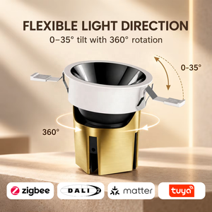 Faretto LED COB da Soffitto Commerciale con Coppe Antiabbagliamento Multiple, da 3000K a 6000K e CRI95 per Illuminazione di Ristoranti e Strutture Ricettive - Product Image 1