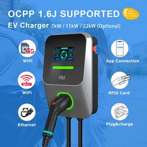 Station de recharge commerciale déconnectée 4G pour maison et voiture, compatible OCPP IEC61851, 48A, ETL, 7kW-22kW, avec équilibrage de charge et paiement par <span class=keywords><strong>carte</strong></span> de crédit - Product Image 2