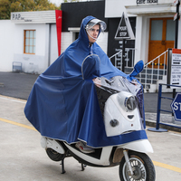 Manteau de pluie bleu à capuche, collection 100% de haute qualité, imperméable, pour adultes, véhicule électrique, poncho