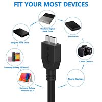 Cable USB a Micro B de Alta Velocidad Syong de 5 Gbps, Cable de Disco Duro Externo de Cobre Puro para Computadora, Cámara, Laptop y Consola de Juegos