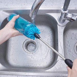 Spazzola per <span class=keywords><strong>bottiglie</strong></span> d'acqua in acciaio inossidabile, spazzola per pulizia con manico lungo, realizzata per pulire <span class=keywords><strong>bottiglie</strong></span> sportive, biberon, tazze - Product Image 3
