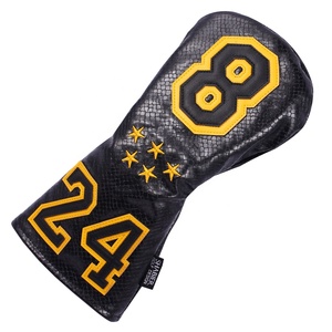 Cubierta de cuero <span class=keywords><strong>Mamba</strong></span> con número de 8 apliques para Golf, cubierta híbrida para Conductor, color negro, envío directo - Product Image 3