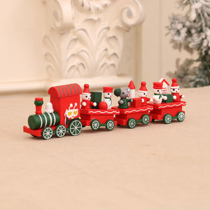 Decoraciones Navideñas 2026, Tren de Madera Navideño, Regalos Navideños para Niños, Adornos Navideños - Product Image 3